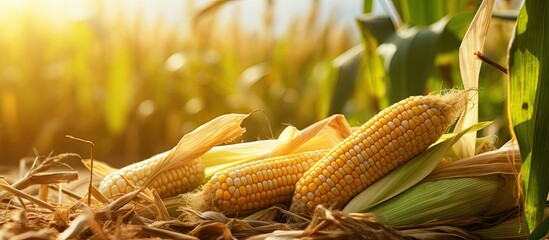 Sticker - Fresh corn growing in the field