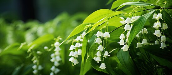 Canvas Print - White flowers blooming on sunny bush