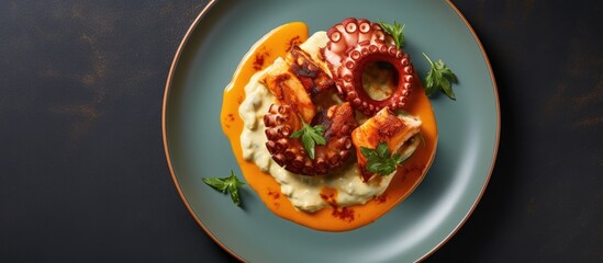 Sticker - Plate of octopus and sauce