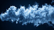 A blue cloud of smoke is billowing out of a fire. The smoke is thick and dense, creating a sense of chaos and danger. The image evokes a feeling of unease and discomfort