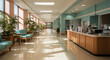 © missty - Abstract blur hospital background. Hospital Reception perspective