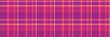 Jersey pattern vector background, colourful check textile seamless. Fluffy fabric texture plaid tartan in pink and red colors.
