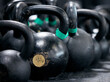 Gym, equipment and kettlebell for exercise, iron and sports for strength. Functional fitness, weight and lifting for strong athlete and training for health and wellness, bodybuilding and gear in club