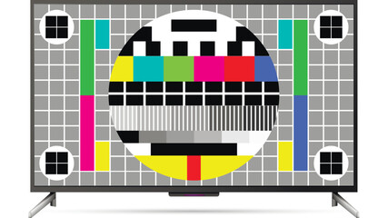 Wall Mural - TV with test pattern screen