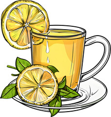 Lemon tea, lemon, vitamin C