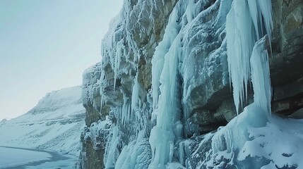 Sticker - An icy cliff face in the Arctic