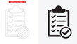 symbol for a checklist. A set web icon
