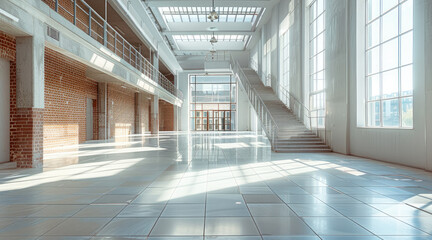 Aufkleber - Walls in Building Interior. Generative AI.