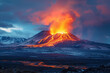Massive volcano eruption