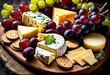 cheese, cheese board, product, food, plate, slice, snack, healthy eating, camembert, grape, dairy, brie, assortment, background, freshness, board, wooden, french, piece, different, meal