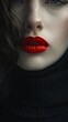 © enterdigital - Focus on a solitary figures lips whispering something chilling, conveying a sense of unease and suspense for a psychological thriller book cover