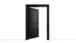 © K2Kstock - Black open door isolated on transparent background. Interior design concept.