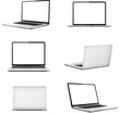 Realistic laptop in different positions