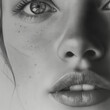 Hyper-realistic pencil drawing of a human portrait