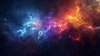 colorful space galaxy with nebula stars and supernova cosmic background wallpaper