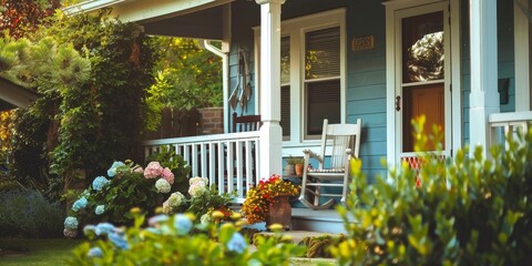 Canvas Print - Exterior of the house. Facade and surrounding area