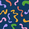 © Anamarija - Abstract wavy shapes. Trendy groovy fluid elements. Colorful vector background.