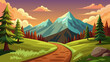natural mountain-background vector trail.
