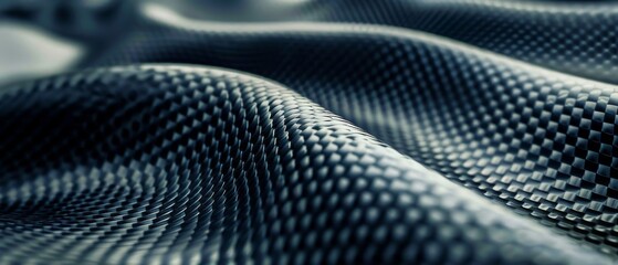Aufkleber - Abstract silver gray grey metallic metal texture 3d background with waving waves curves illustration for webdesign or business, with grid mesh