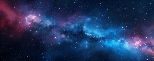 Outer space sky with Stars. Galaxy universe black background of shiny starfield texture.
