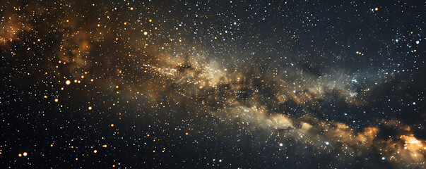 Wall Mural - Outer space sky with Stars. Galaxy universe black background of shiny starfield texture.