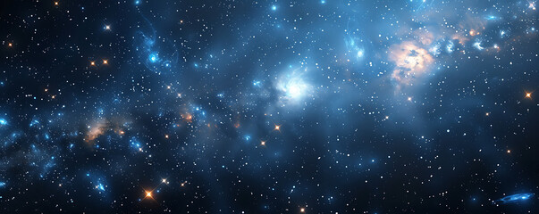 Wall Mural - Outer space sky with Stars. Galaxy universe black background of shiny starfield texture.