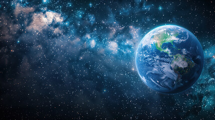 Wall Mural - the earth in space,created with generative ai tecnology.