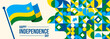 Rwanda national day banner design. Rwanda flag theme graphic art web background