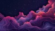 Digital art of colorful undulating abstract waves with a cosmic backdrop.