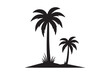 © Tshirt - Silhouette of Palm tree Vector, Palm tree silhouette