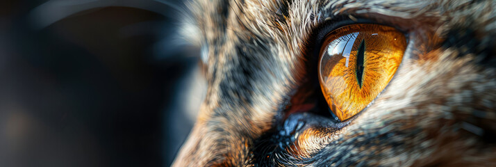 close-up of the eyes of a cat