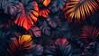 Tropical Plants With Red and Yellow Leaves