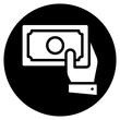 cash payment glyph icon