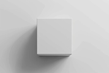 Wall Mural - blank white cubic box mockup from top front side angle 3d illustration isolated