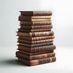 Wall Mural - Stack of books in a minimalist background