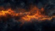 electric orange lightning streaking across a dramatic night sky illuminating the darkness digital art