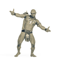 Canvas Print - master orc in hiphop dance pose