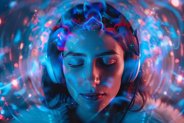 Wall Mural - Enhancing Mental Nighttime Routines for Adult Memory: Techniques for Sleep Environment Optimization and Fear Dreaming Relief in Human Sleep.