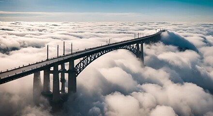 Wall Mural - Bridge over the clouds.