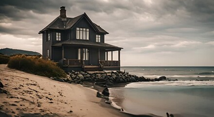 Sticker - House on a cliff.