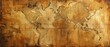 Old map textures, wide canvas, sepiatoned for an explorer s vintage wallpaper