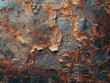 Rusty metal sheet, wide view, patina texture for an industrial age background