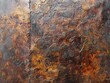 Rusty metal sheet, wide view, patina texture for an industrial age background