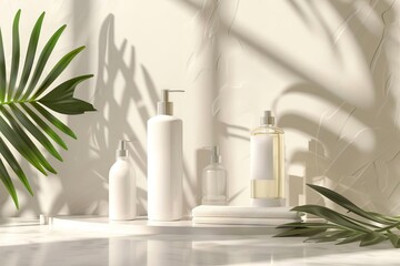 hygienic skincare and cosmetic bottles clean beauty product packaging design