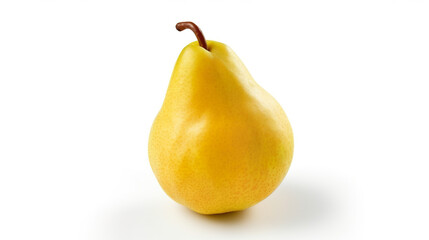 Wall Mural - An isolated ripe and lovely pear against a blank white background