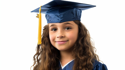 Wall Mural - portrait of a young woman graduate in cap and gown