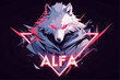 Stylized Wolf Face Logo
