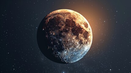 Wall Mural - eclipse: a vector illustration of a penumbral lunar eclipse