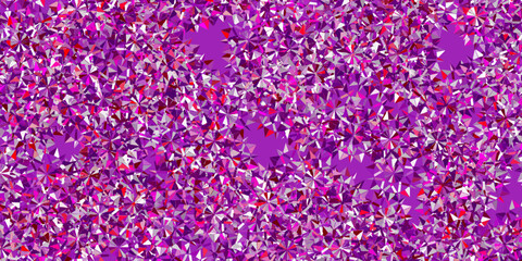 Wall Mural - Light purple, pink vector texture with bright snowflakes.