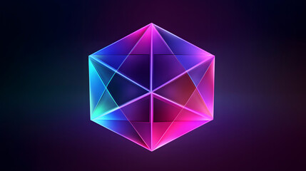 Digital technology 3d model vector gradient blue and purple abstract graphic poster web page PPT background